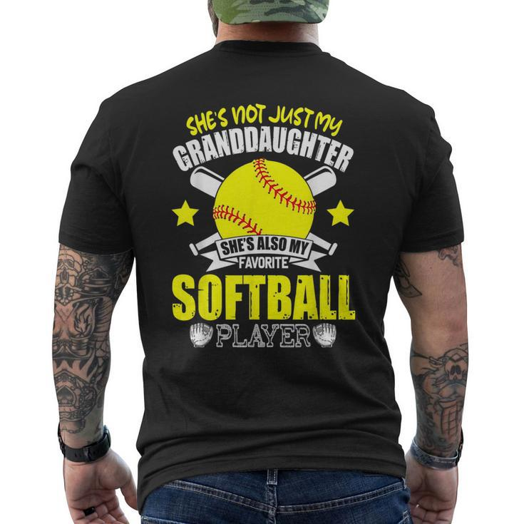 Shes Also My Favorite Softball Fathers Day  Mens Back Print T-shirt