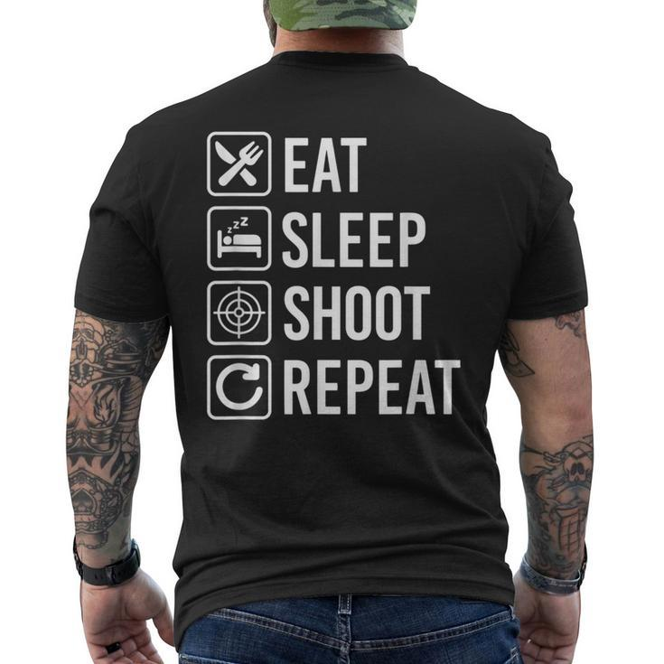 Shoot Eat Sleep Repeat Marksmanship Men's T-shirt Back Print