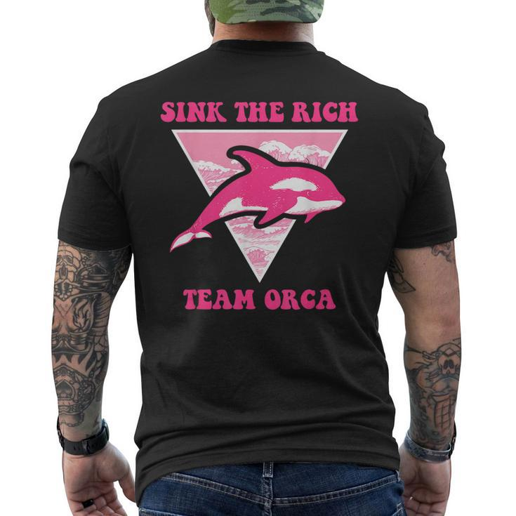 Sink The Rich Tea Orca Whale Apparel Mens Back Print T-shirt