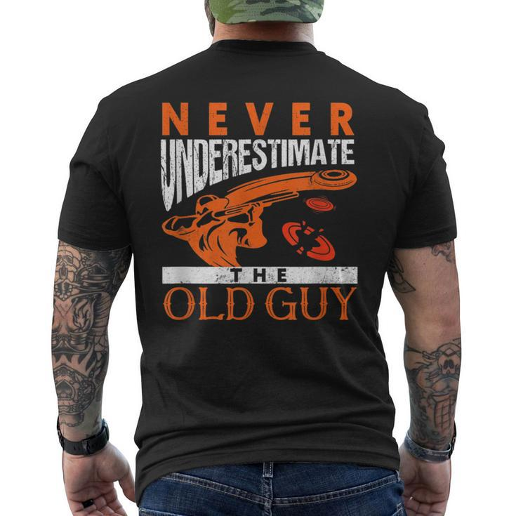 Skeet Shooting Never Underestimate The Old Guy Trap Shooters Gift For Mens Mens Back Print T-shirt