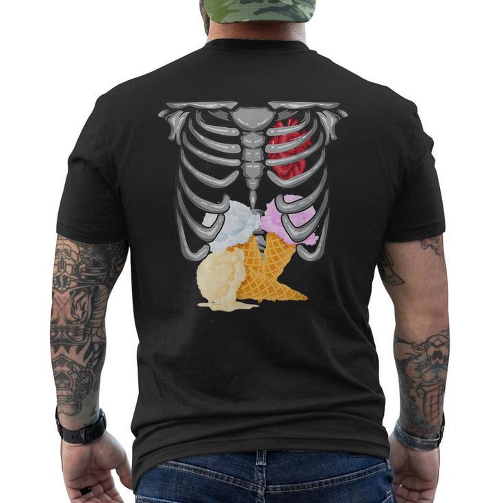 Skeleton Ice Cream | Cute Spooky Sweet Tooth Gift  Mens Back Print T-shirt
