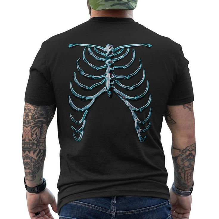 Skeleton Rib Cage Cool Halloween Ver 1B Halloween Men's T-shirt Back Print