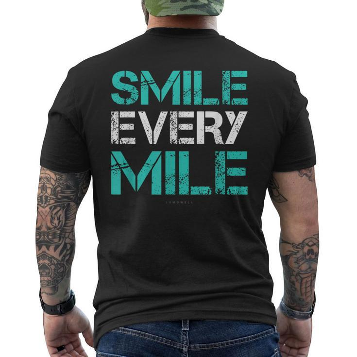 Smile Every Mile  Running Runner Men's T-shirt Back Print