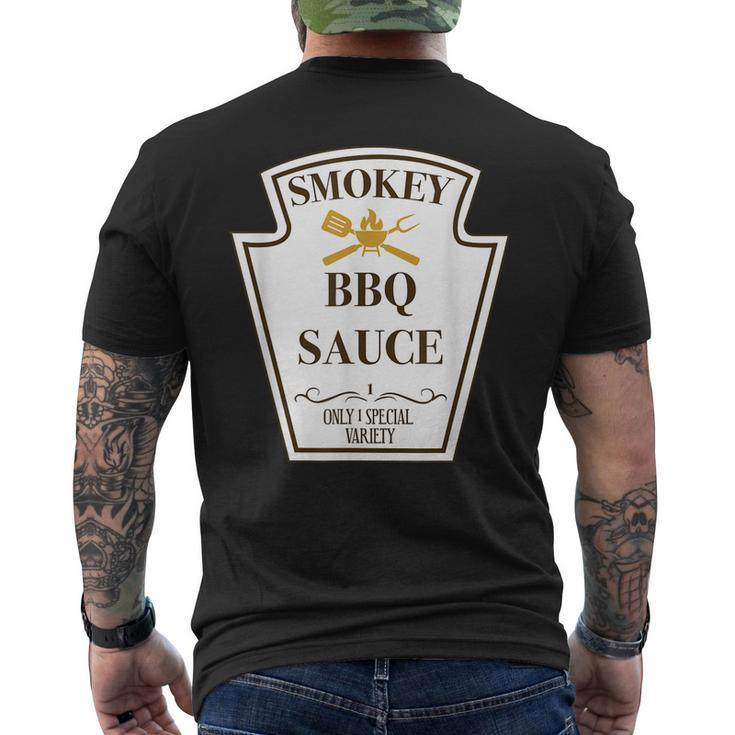 Smokey Bbq Sauce Condiment Family Halloween Costume Men's Back Print T-shirt