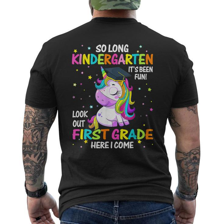 So Long Kindergarten 1St Grade Come Unicorn Graduation Girls Mens Back Print T-shirt