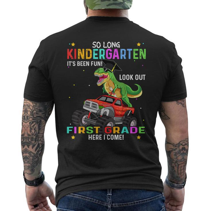 So Long Kindergarten Graduation Class 2023 Graduate Dinosaur Men's Back Print T-shirt