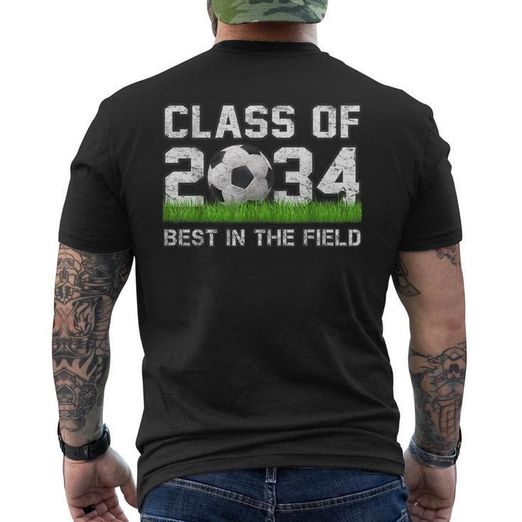 Soccer Class Of 2034 2 To 4Yr Old - Best In The Field  Soccer Funny Gifts Mens Back Print T-shirt