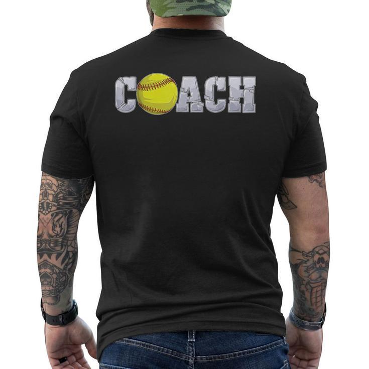 Softball Coach Coaching Assistant Coach Softball Team Men  Mens Back Print T-shirt