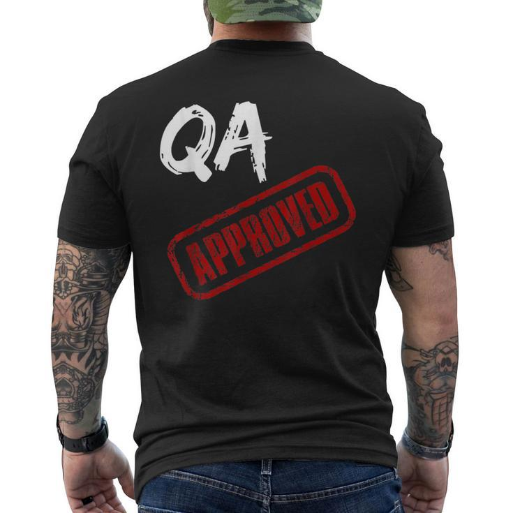 Software Qa Tester Qa Approved Men's T-shirt Back Print