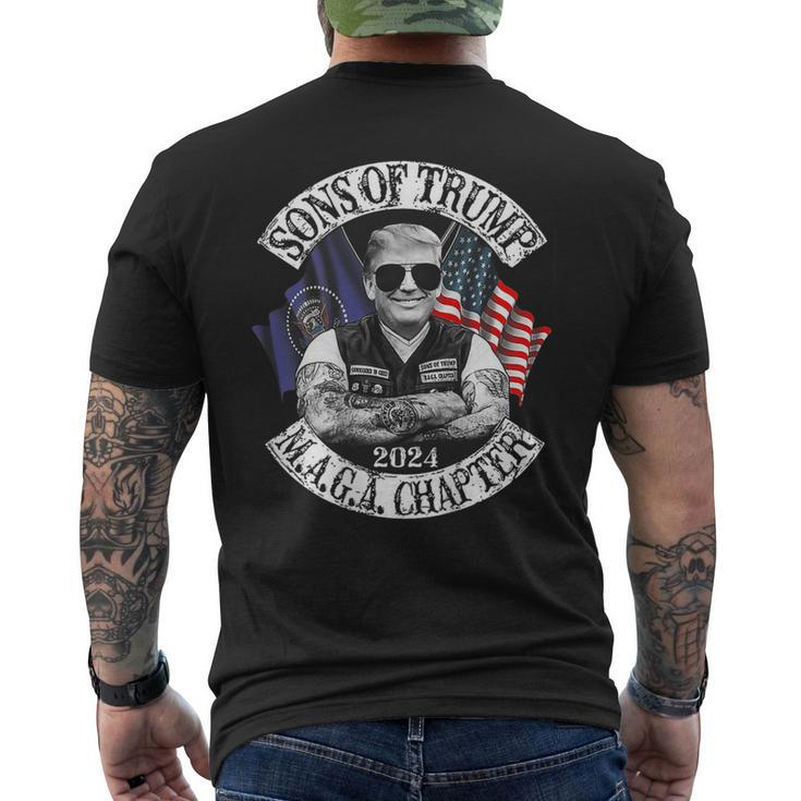Sons Of Trump Maga Chapter 2024 On Back Maga Funny Gifts Mens Back Print T-shirt