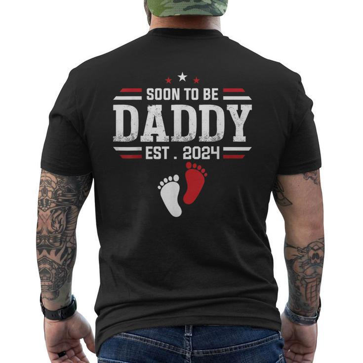 Soon To Be Daddy 2024 New Dad 2024 First Time Dad Men's T-shirt Back Print