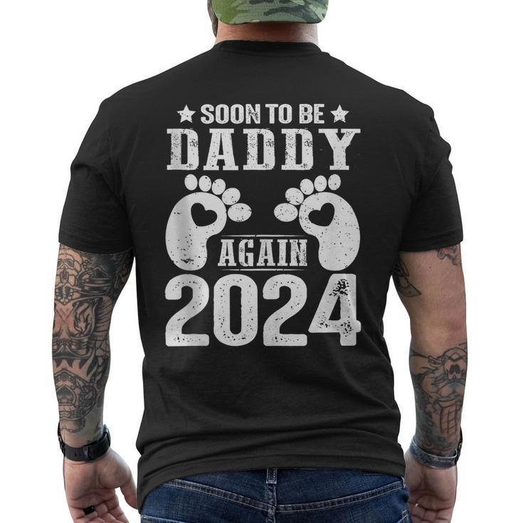Soon To Be Dad Daddy Again 2024  Mens Back Print T-shirt