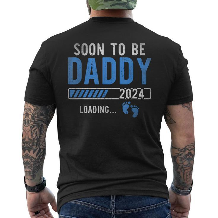 Soon To Be Daddy Est2024 New Dad Pregnancy Fathers Day  Mens Back Print T-shirt