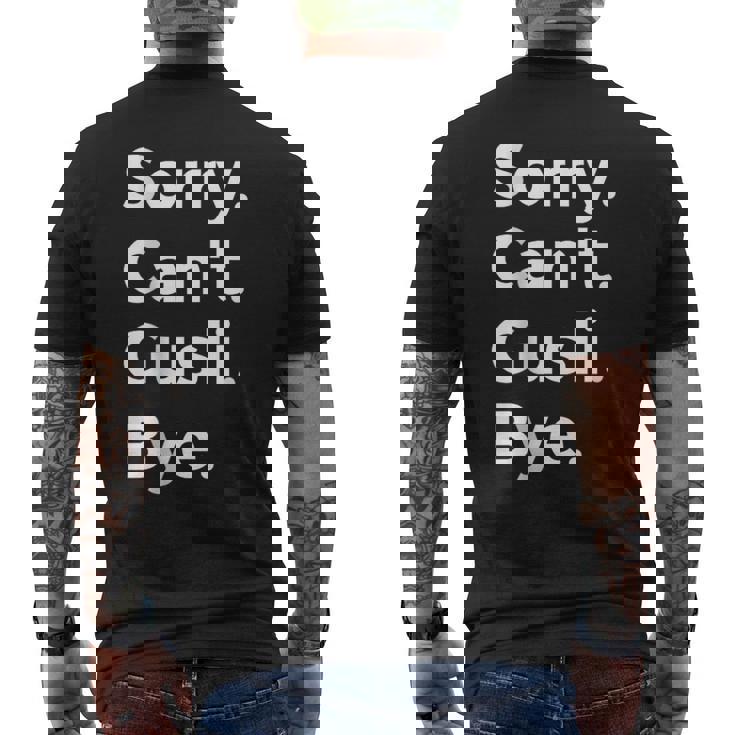 Sorry Can't Gusli Bye Musical Instrument Music Musical Men's T-shirt Back Print