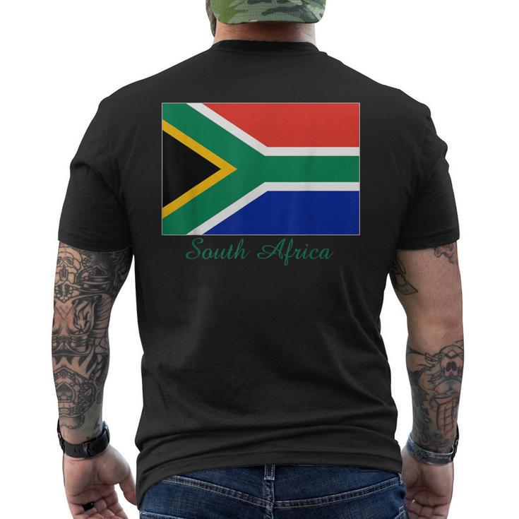 South Africa African Flag Souvenir Men's T-shirt Back Print