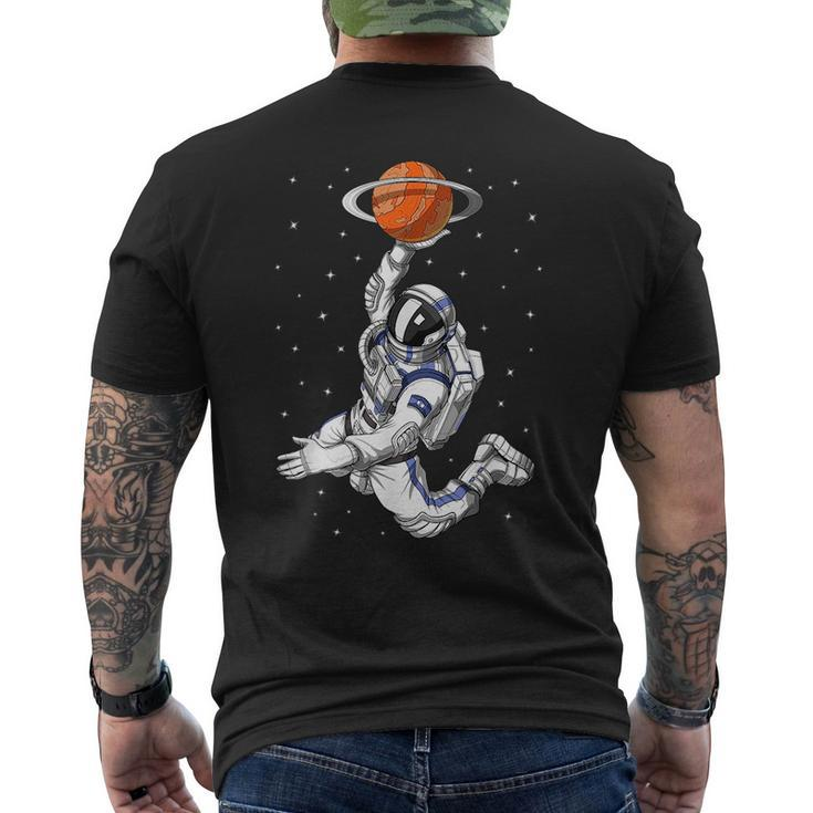 Space Astronaut Basketball Player Cosmic Men Boys Kids Basketball Funny Gifts Mens Back Print T-shirt