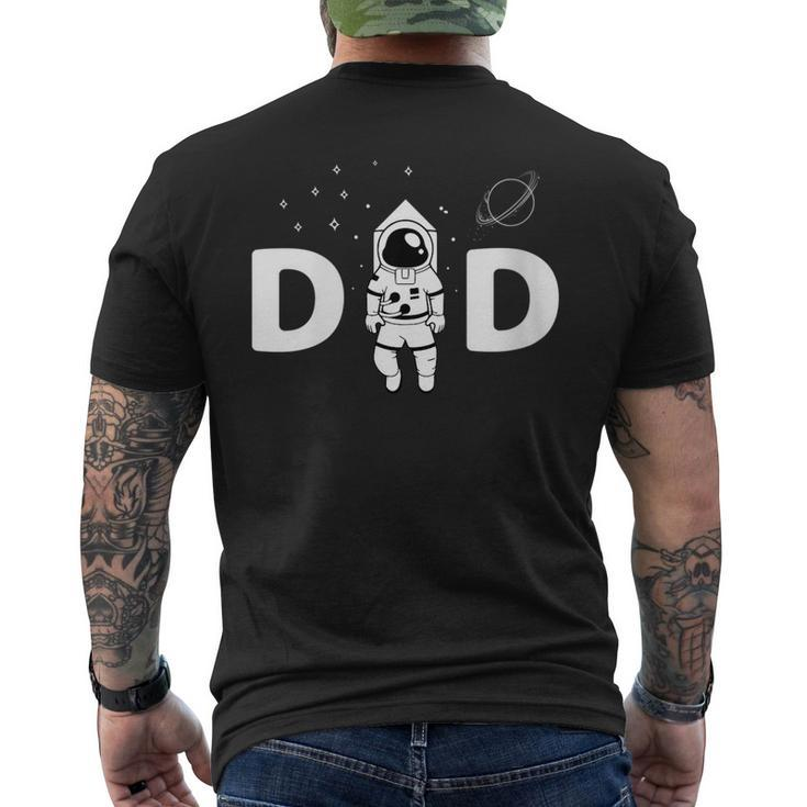 Space Dad Astronaut Daddy Outer Space Birthday Party For Women Men's Back Print T-shirt