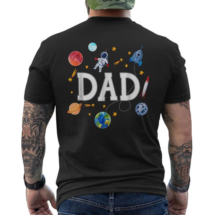Space Dad Outer Space Crew Astronaut Fathers Day 2023 For Women Men's Back Print T-shirt