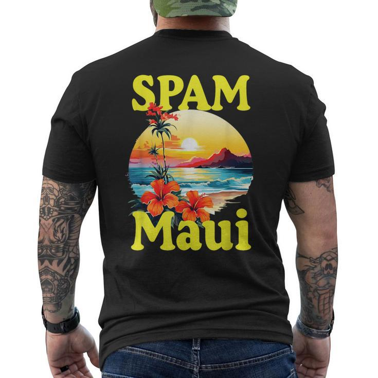 Spam Loves Maui Hawaii Men's T-shirt Back Print