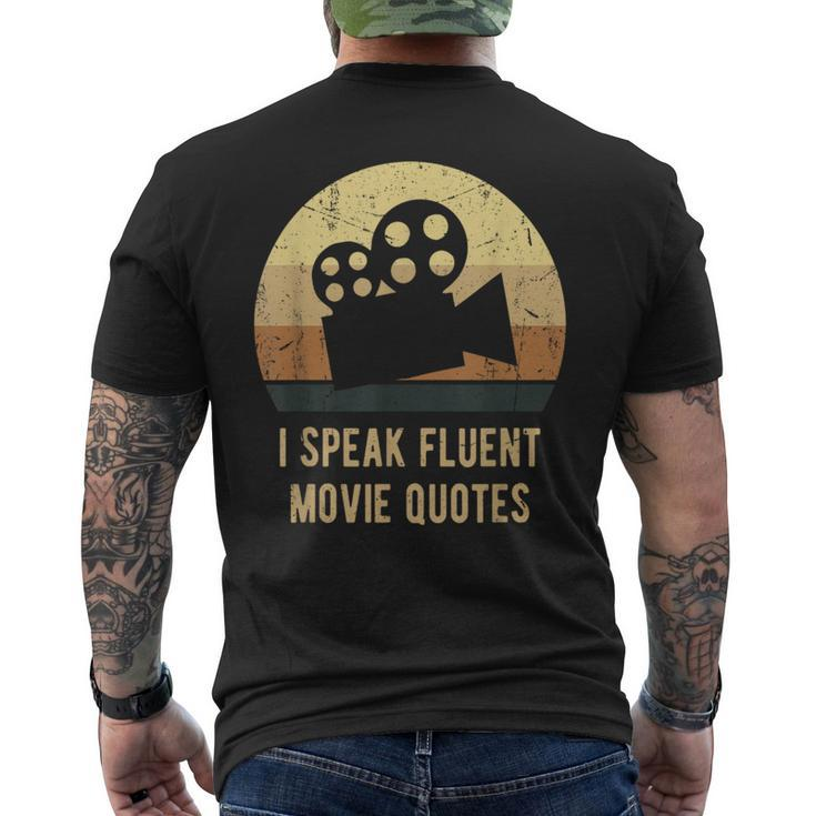 I Speak Fluent Movie Quotes Vintage Movie Lover Men's T-shirt Back Print