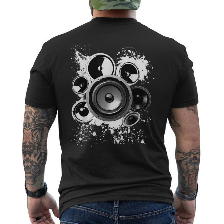 Speaker Building Electronics Sound Frequency Subwoofer Inch Men's T-shirt Back Print