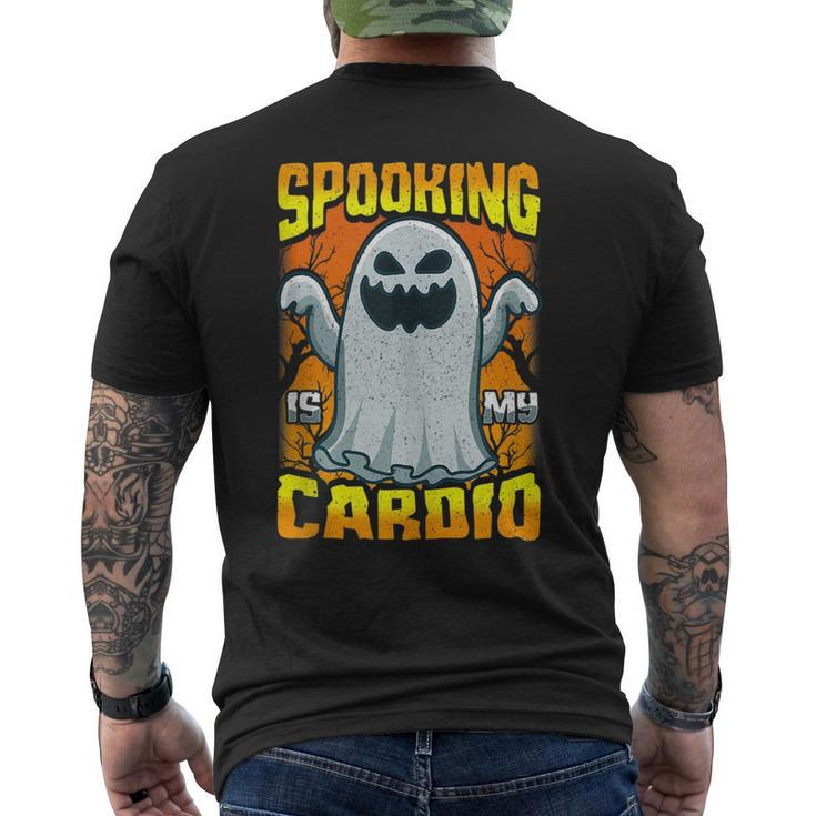 Spooking Is My Cardio Halloween Workout Gym Fitness Exercise Exercise Funny Gifts Mens Back Print T-shirt