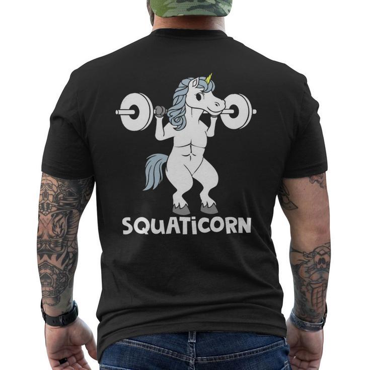 Squaitcorn Fitness Sport Bodybuilding Unicorn Squad Mens Back Print T-shirt