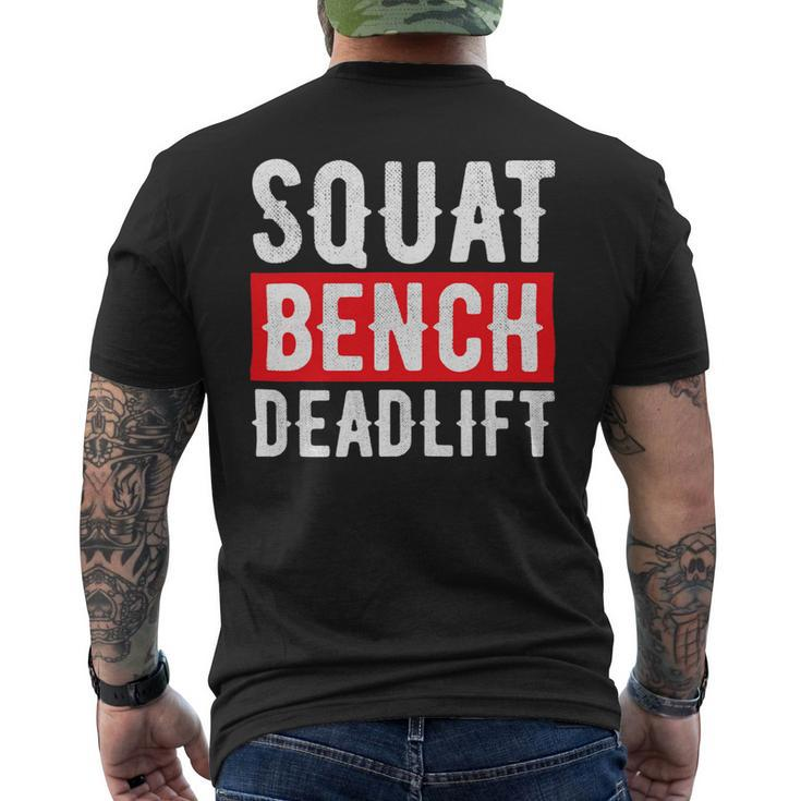 Squat Deadlift Bench Bodybuilding Weight Training Gym Mens Back Print T-shirt