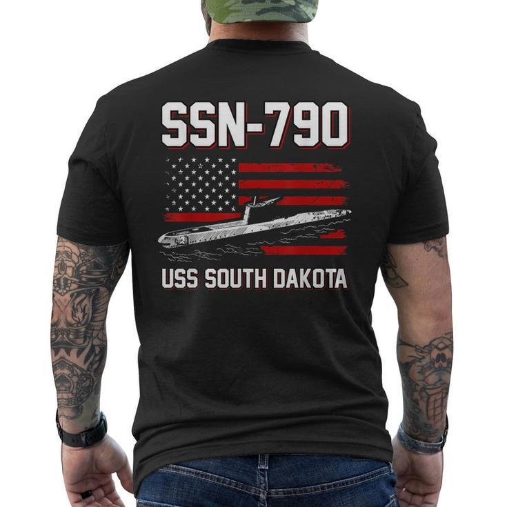 Ssn790 Uss South Dakota Men's Back Print T-shirt
