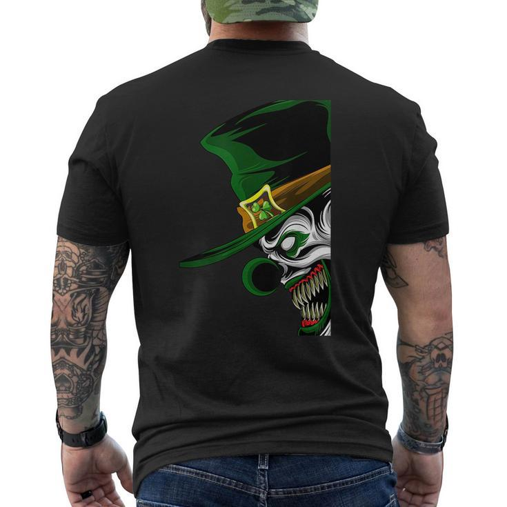 St Patricks Evil Clown Leprechaun For Horror Movie Fans  Mens Back Print T-shirt