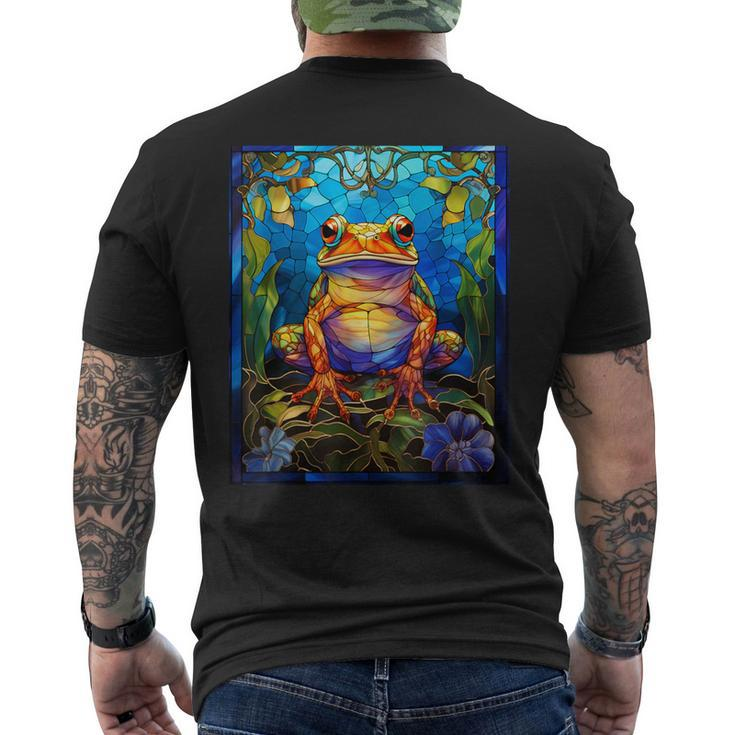 Stained Glass Style African Bullfrog Men's T-shirt Back Print