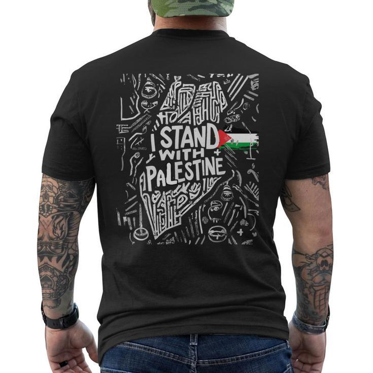 I Stand With Palestine Quote A Free Palestine Men's T-shirt Back Print