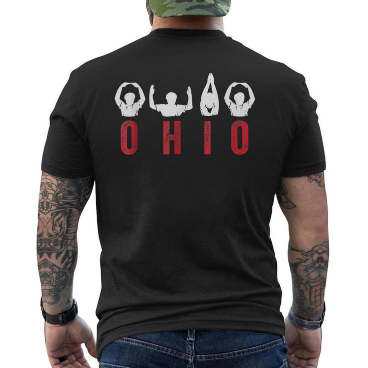 State Of Ohio Cute Proud To Be Ohioan Home Letters Root Mens Back Print T-shirt