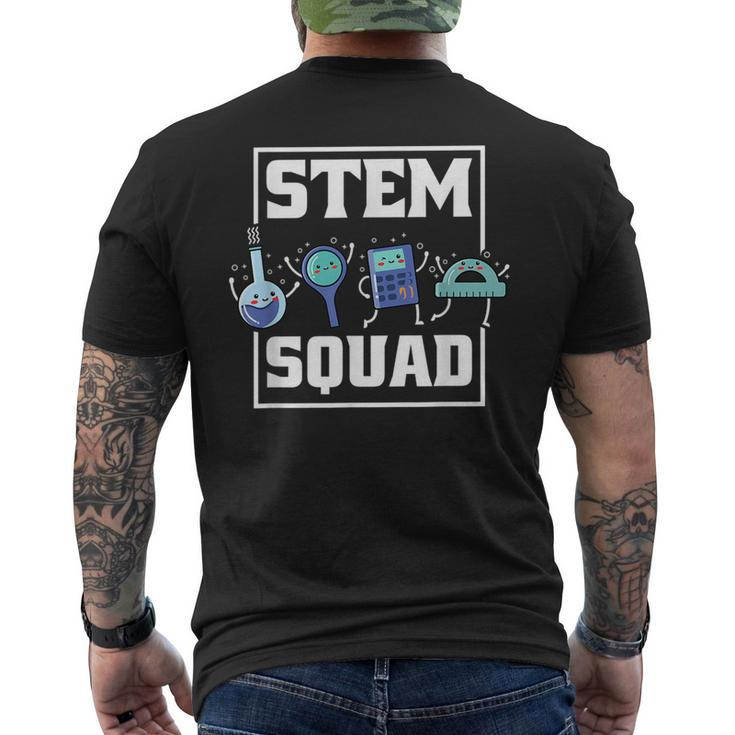 Stem Squad Science Technology Engineering Math Team  Mens Back Print T-shirt