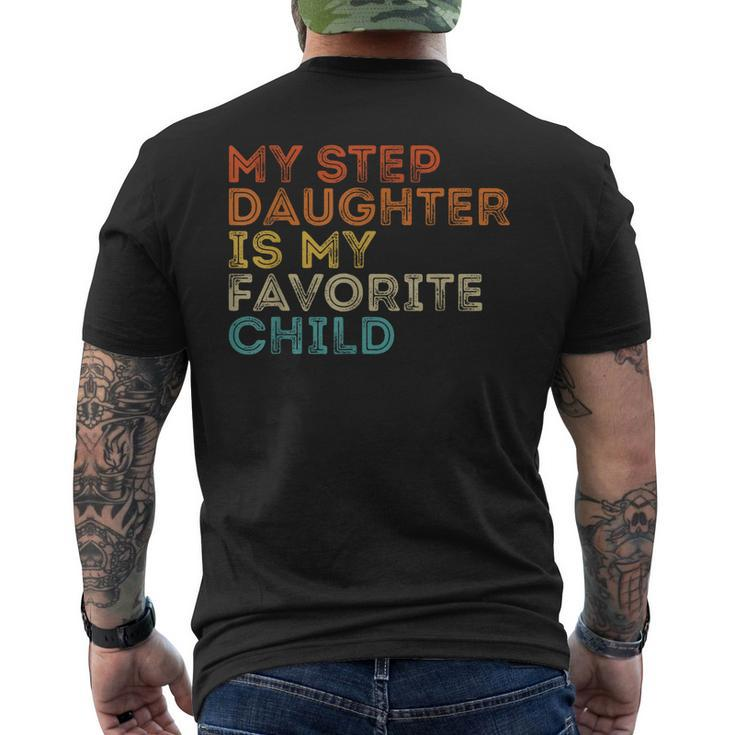My Step Daughter Is My Favorite Child Family Retro Men's Back Print T-shirt
