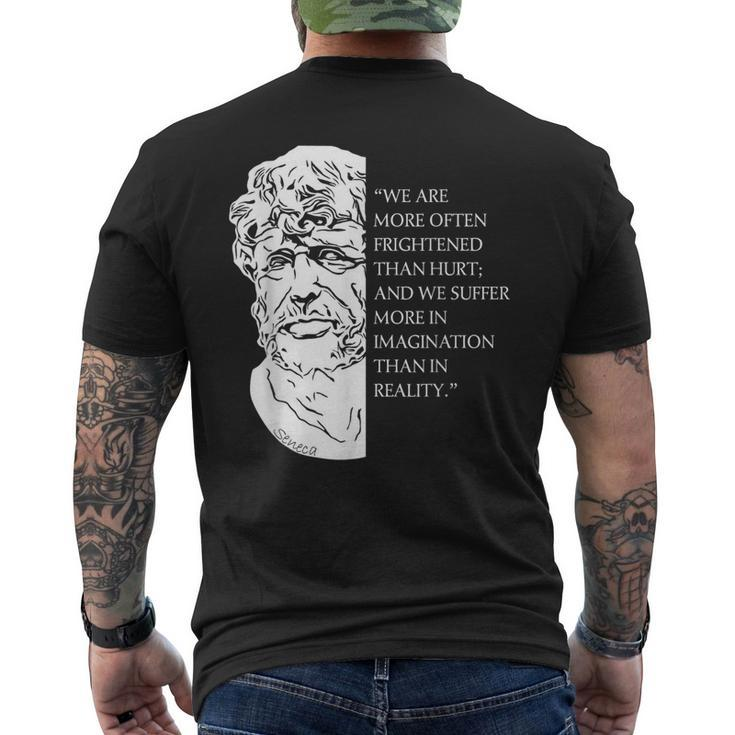Stoicism Seneca Stoic Philosophy Quote Reality Men's T-shirt Back Print