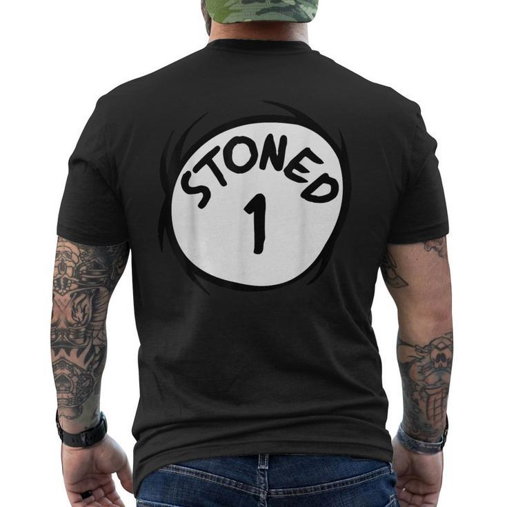 Stoned 1 420 Weed Stoner Matching Couple Group Men's T-shirt Back Print