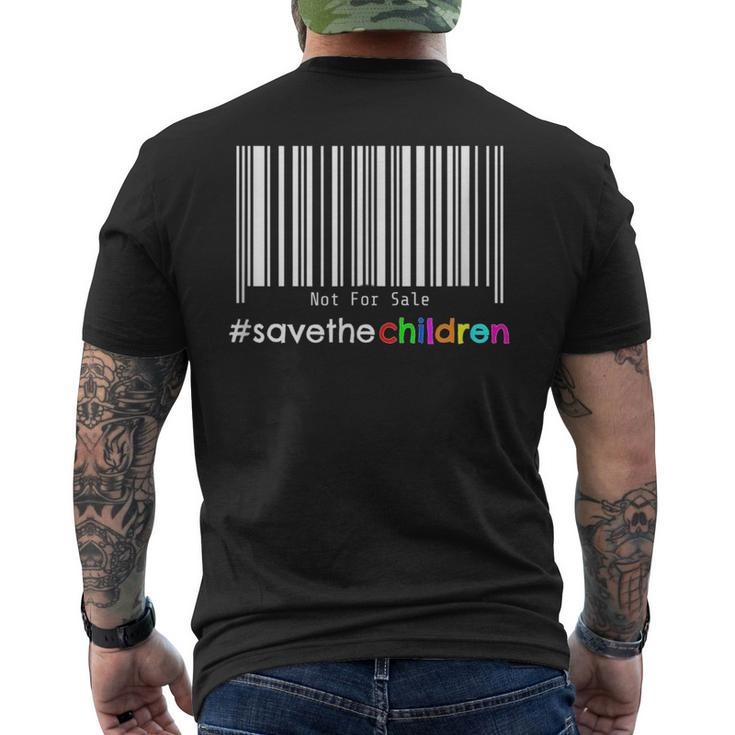 Stop Human Trafficking Bar Code Children Are Not For Sale  Mens Back Print T-shirt
