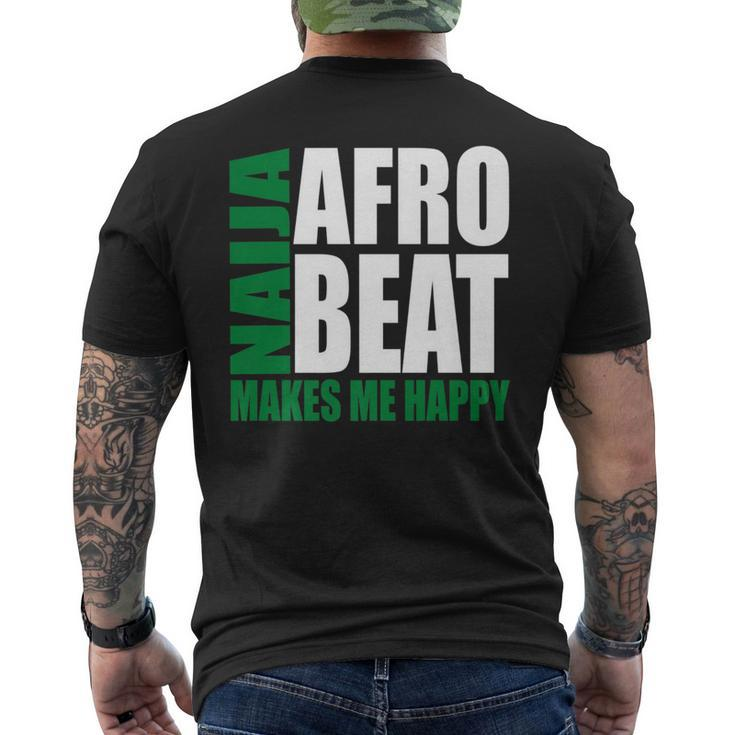 Storecastle Naija Afrobeat Makes Me Happy Nigerian Music Men's T-shirt Back Print