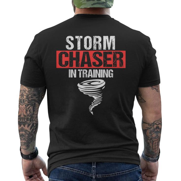 Storm Chaser In Training Meteorologist Weather Chaser Men's T-shirt Back Print