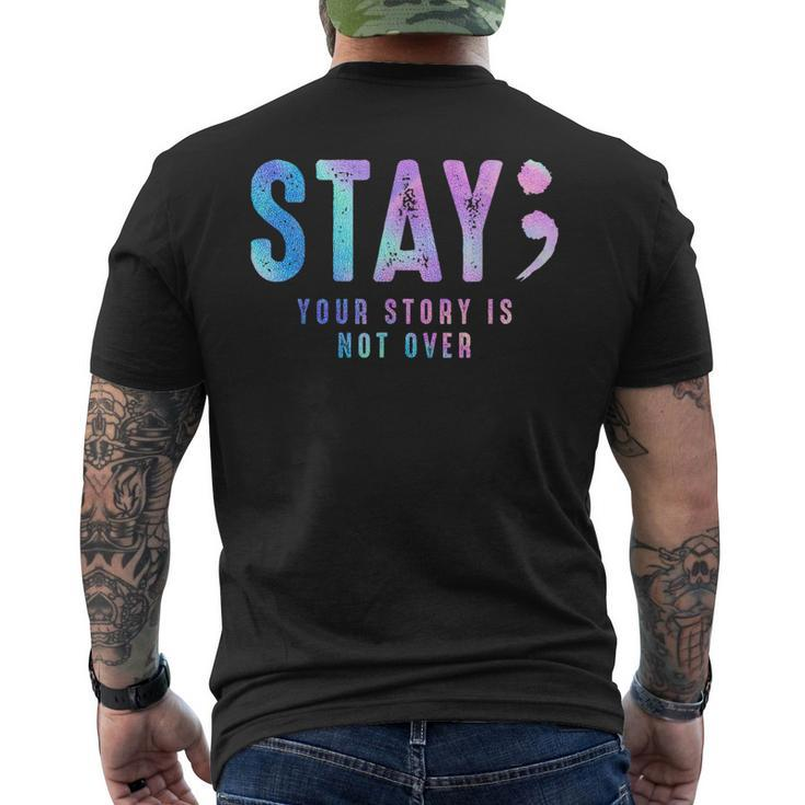 Your Story Is Not Over Stay Suicide Prevention Awareness Men's T-shirt Back Print