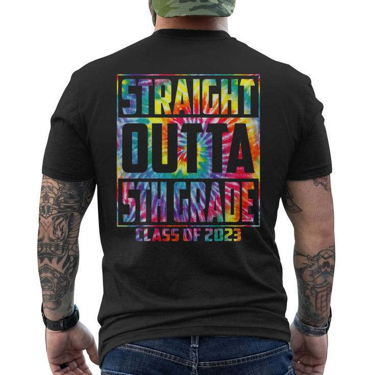 Straight Outta 5Th Grade Class 2023 Fifth Grade Graduation Men's Back Print T-shirt