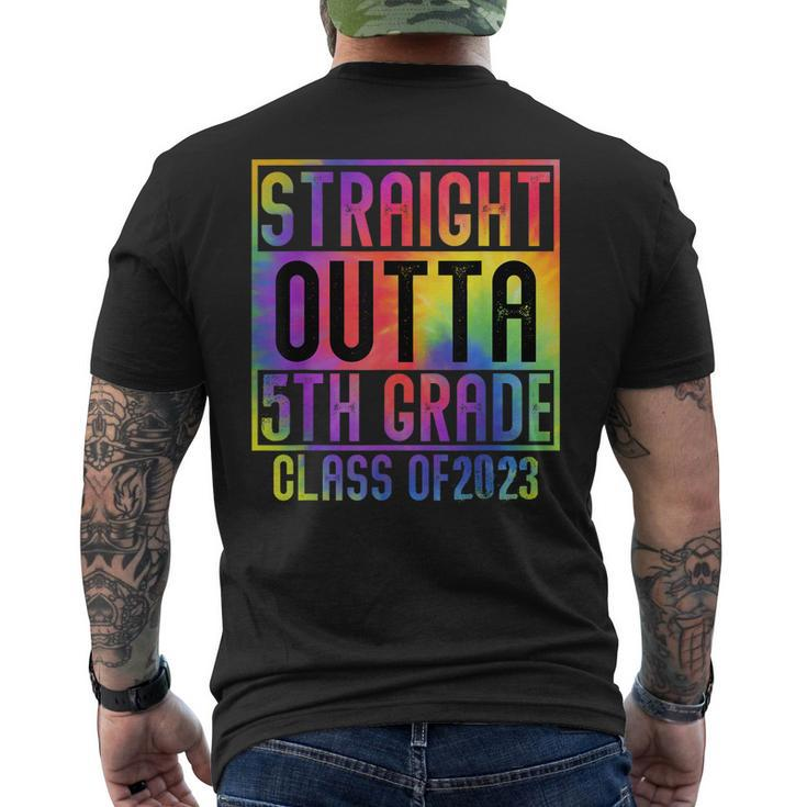 Straight Outta 5Th Grade Class Of 2023 Graduation Tie Dye Men's Back Print T-shirt
