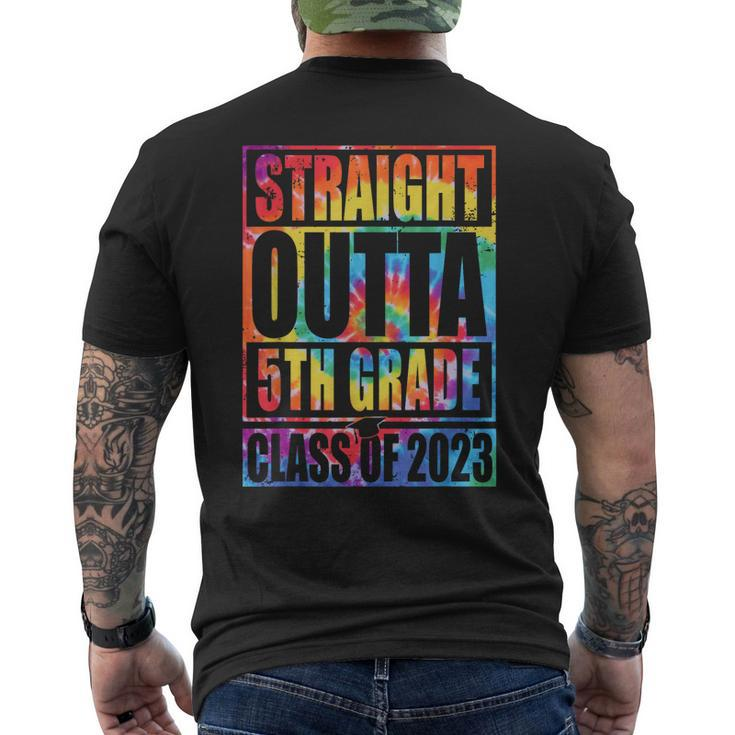 Straight Outta 5Th Grade Graduation Class Of 2023 Tie Dye Men's Back Print T-shirt
