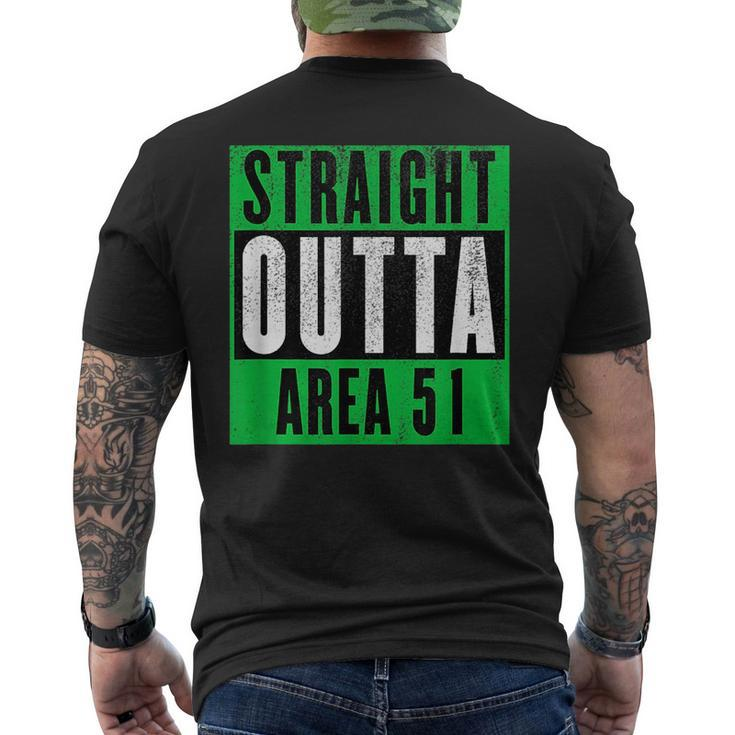 Straight Outta Area 51 | Funny Storm Area 51 Event Mens Back Print T-shirt