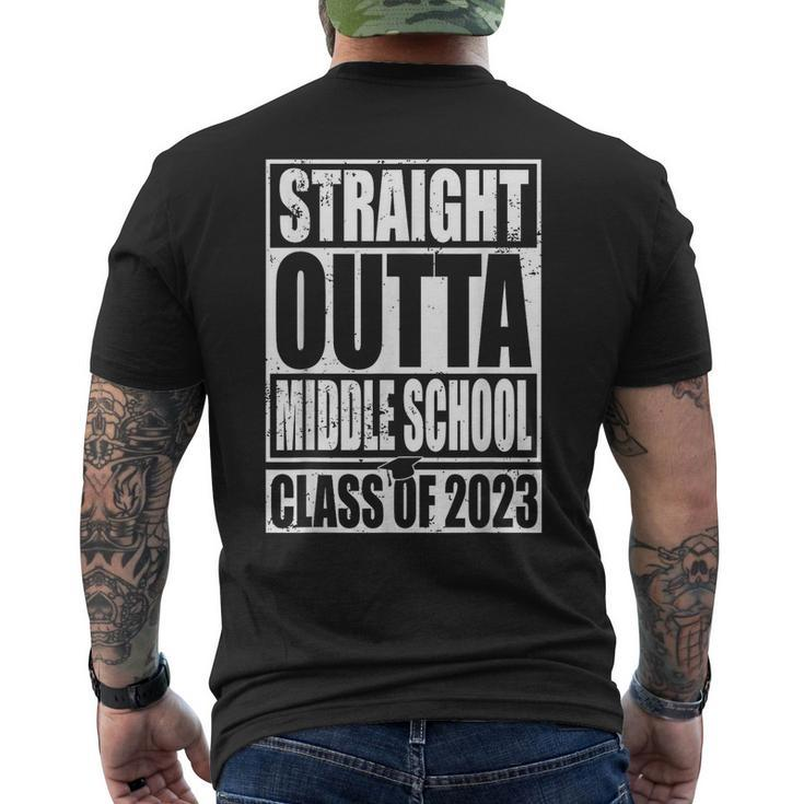 Straight Outta Middle School Class Of 2023 Senior Graduation  Mens Back Print T-shirt