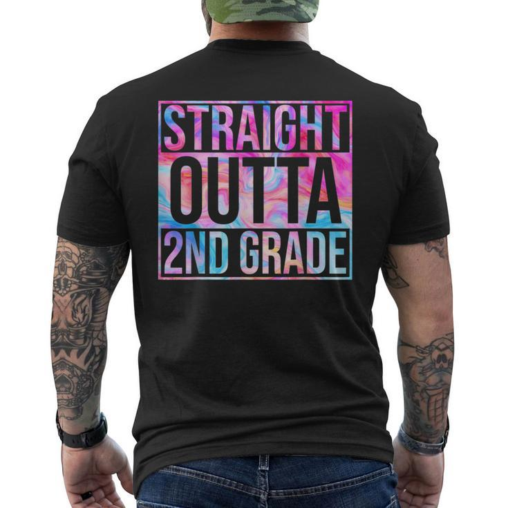 Straight Outta Second Grade 2Nd Grade Back To School  Mens Back Print T-shirt