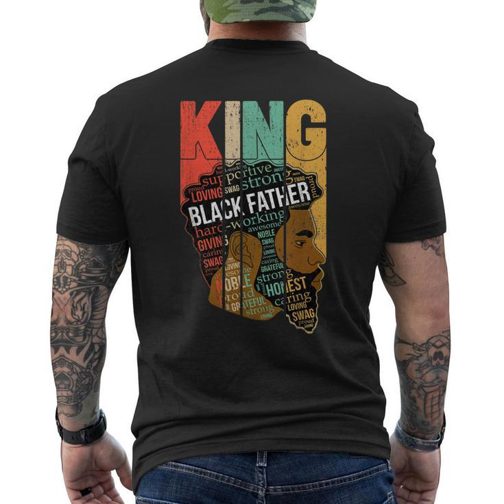 Strong Black King Juneth African American Father Day Men's Back Print T-shirt