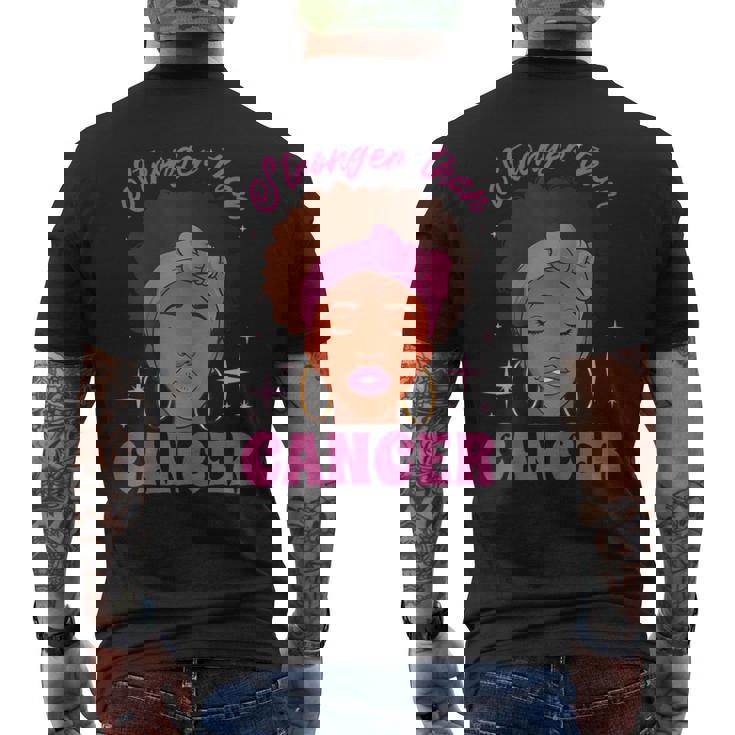 Stronger Than Breast Cancer Pink Ribbon Breast Cancer Men's T-shirt Back Print