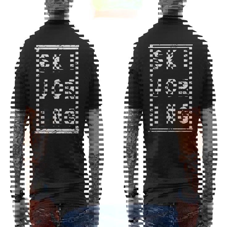 Stylish Skijoring Men's T-shirt Back Print